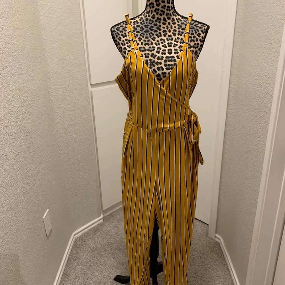 Striped Yellow Jumpsuit